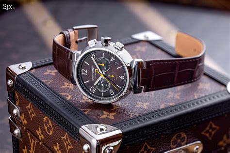 louis vuitton tambour monogram watch|Louis Vuitton tambour chronograph watch.